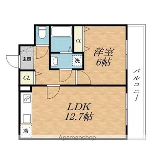 カームライフ【206号室】の間取り