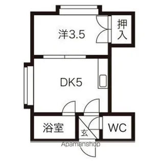 ルミエールリバー24【201号室】の間取り