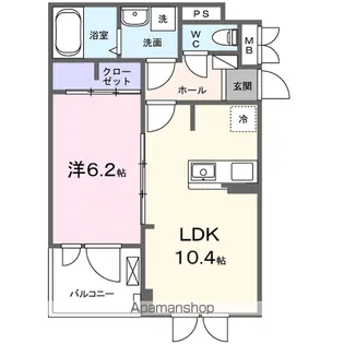 仮称小室町アパート【3階】の間取り