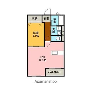 ハートフルマンション シエル【1階】の間取り