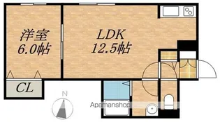 ノーブル円山【4階】の間取り