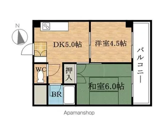 シャトー波除【2階】の間取り