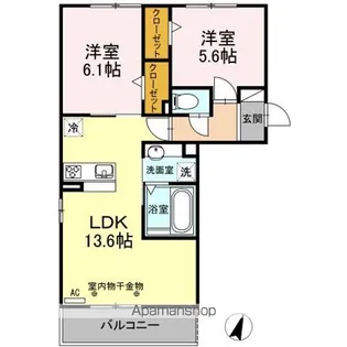 クレール A棟【3階】の間取り