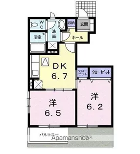 メゾン・ド・ジュネスK 2【1階】の間取り