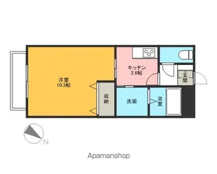 エクレールKAWAI【1階】の間取り