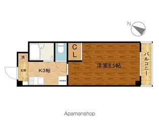 メゾンクレール【202号室】の間取り