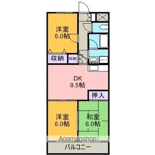 エクセレントミネ【102号室】の間取り