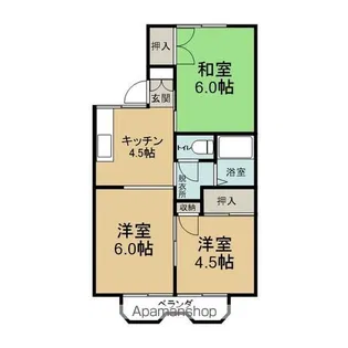 パレーシャル松森【201号室】の間取り