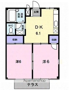 サンシティコスモ A【1階】の間取り