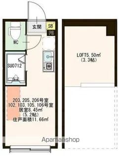 ハーモニーテラス上板橋【2階】の間取り