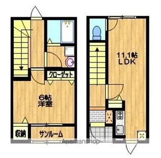 ラ・ルーチェ花沢【105号室】の間取り