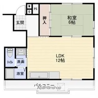 メゾン徳川【2B号室】の間取り