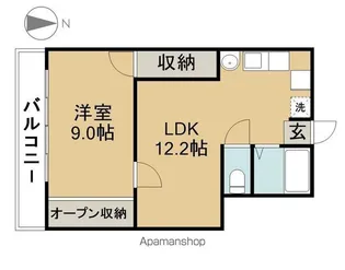 ハイツ忠雅【503号室】の間取り