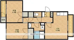 ライトアップ萩丘1番館【3階】の間取り