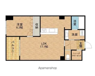 アートフォルム元城【6階】の間取り