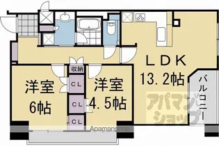 イーグルコートラヴァン御池【9F号室】の間取り