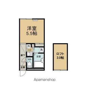 油川シーサイド【201号室】の間取り