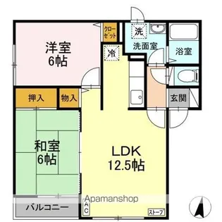 ハイセレールΑ【1階】の間取り