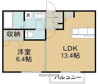 ドゥメゾン中倉【1階】の間取り