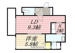 アートパレス中の島【203号室】の間取り