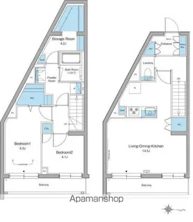 ルフォンリヴェント杉並永福【1階】の間取り