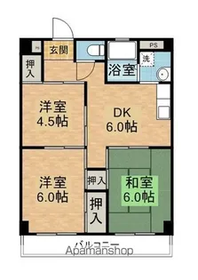 レジデンスレイクサイド【2階】の間取り