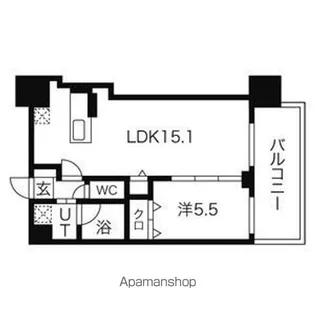 マストライフ南4条【7階】の間取り