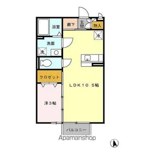 エクセルパーク D【2階】の間取り