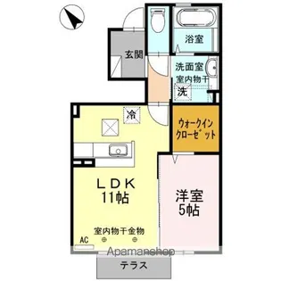 ポルト ボヌール【1階】の間取り