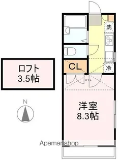 プリンスコート高松【201号室】の間取り