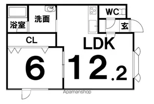 コーポハイブリッジA【5号室】の間取り