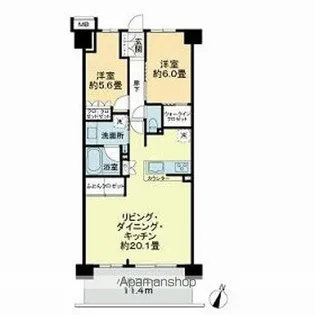 リビオシティ船橋北習志野【5階】の間取り