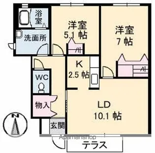 シャーメゾンS C棟【1階】の間取り