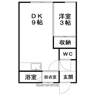 アパートメント木村【1階】の間取り