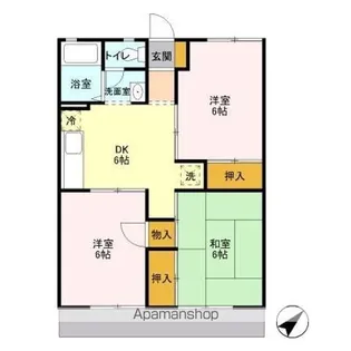 サンパレストミタ【1階】の間取り