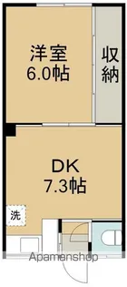 くるみ荘【2号室】の間取り