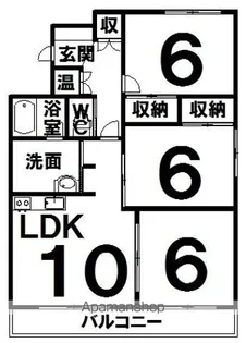 帯広マンション第1【3階】の間取り