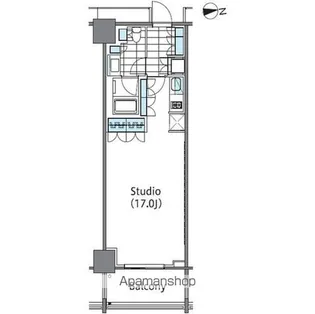 コンフォリア新宿イーストサイドタワー【14階】の間取り