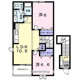 サニー・エクセレント B【2階】の間取り
