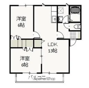 メゾン・タチバナA【2階】の間取り