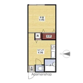 ハッピーステージ【105号室】の間取り