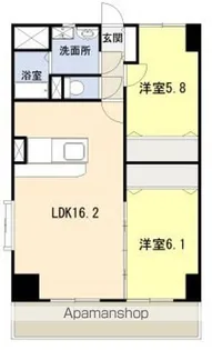 グランクリュ新八代【501号室】の間取り