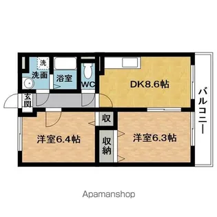 フラット立石(御代)E棟【1階】の間取り