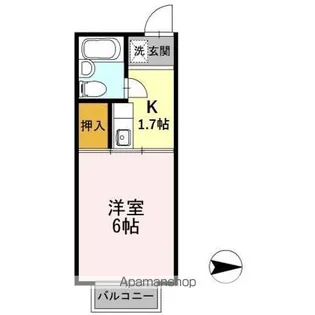 羽衣ハイツ【2階】の間取り