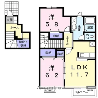 ヴィラフィールド【2階】の間取り