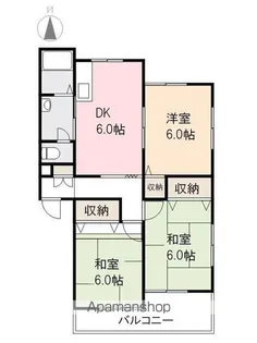 コーポサンシティ【2階】の間取り