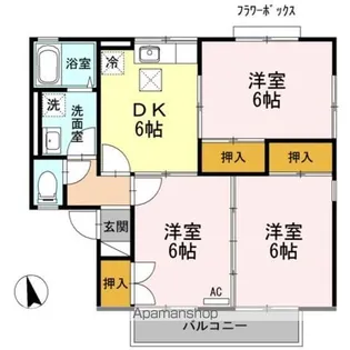 スカイガーデン・青沼 A【1階】の間取り
