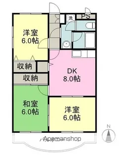 橘ストークス【301号室】の間取り