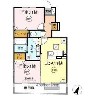 GREEN ROSE【1階】の間取り