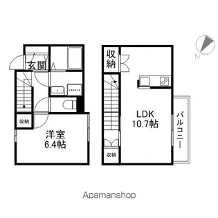 滋賀県大津市竜が丘【テラスハウス】の間取り